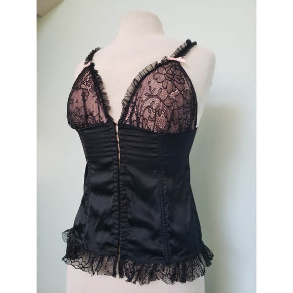 Victoria's Secret 36B Sexy Little Things Top Maid Babydoll Lingerie Frilly Pink - Picture 7 of 11